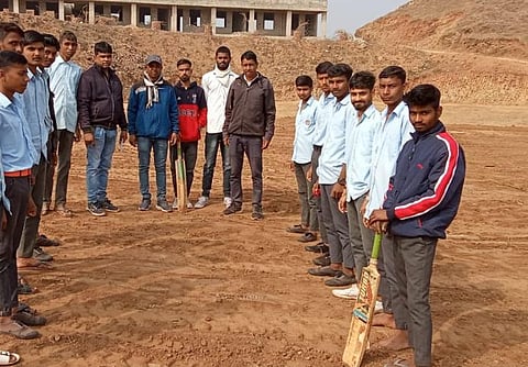 The levelled sports ground developed with community support.