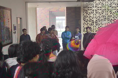 The students said varsity officials forced them to remove the posters of the screening.