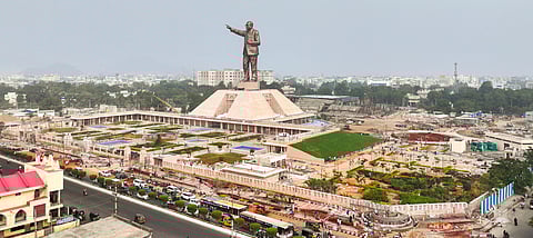 At 206 feet, World's Tallest Ambedkar Statue Unveiled in Vijayawada