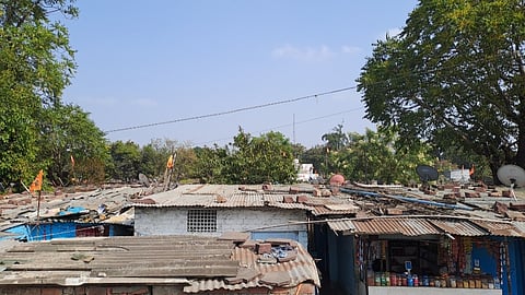 More than one thousand families live in the congested Vishvakarma Nagar Jhuggi Basti in Bhopal.
