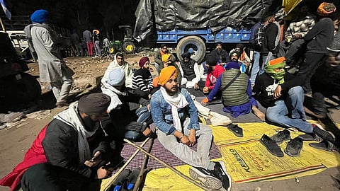 The marching farmers are being tear gassed at Punjab-Haryana border.