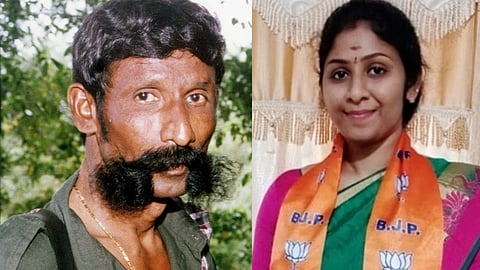 Vidhya Rani, daughter of the infamous sandalwood smuggler Veerappan, is contesting from the Krishnagiri constituency in Tamil Nadu under the NTK banner.