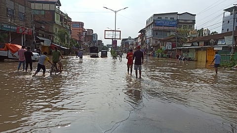 Flooding in parts of the city