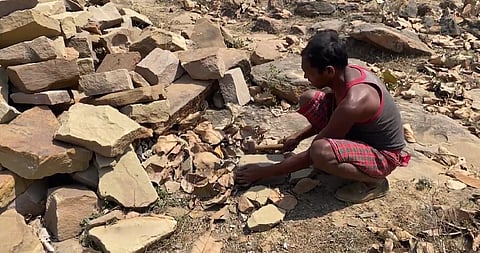 The Scheduled Caste and Scheduled Tribe communities residing in the village rely heavily on selling woods sourced from the jungle and laboring in stone-cutting units.