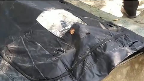 Dead remains of a deceased, who eye and a thumb were allegedly torn off by rodents in mortuary.