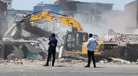 The last demolition drive in Akbar Nagar was carried out on March 10. After 90 days, bulldozers are back in operation here again.