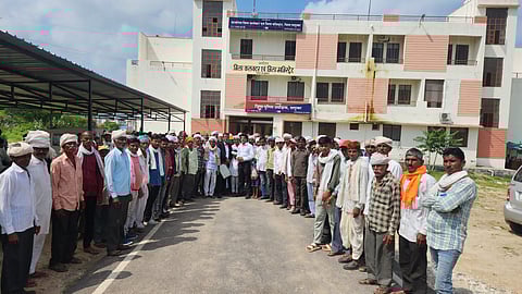 On Tuesday, villagers gathered at the district headquarters and protested outside the SP office to demand justice.