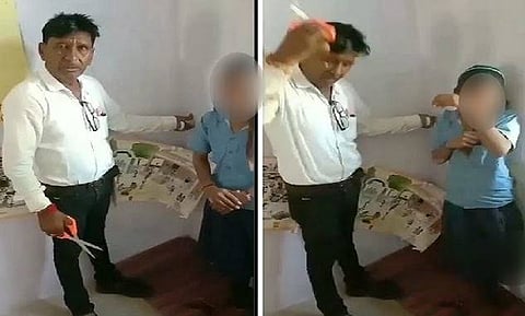 A grab from the video of the incident which is now viral on the social media.