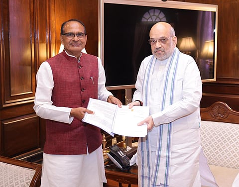Shivraj SIngh Chohan with Amit Shah