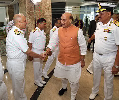 India's Defense Minister Praises Navy's Role in Safeguarding Maritime Interests