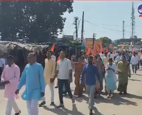 A memorandum was submitted to the Sub-Divisional Magistrate (SDM), addressed to the Chief Minister, urging the cancellation of the land allocation for the madrasa.