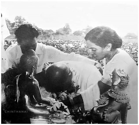 Baba Saheb alongwith his wife and thousands of followers embraced Buddhism on October 14, 1956 at Deekshabhoomi in Nagpur.