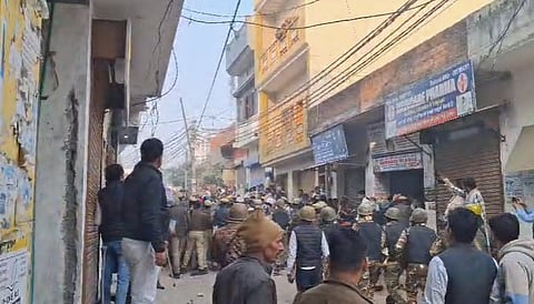 The survey was met with protests, with individuals throwing stones at police officers.