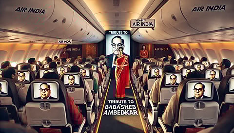 On December 6, an in-flight announcement aboard Air India flight AI 616 flying from Chandigarh to Mumbai paid tribute to Babasaheb, leaving a passenger overwhelmed with emotion.
