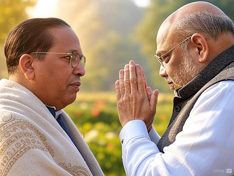 An Ambedkarite Shares AI-Generated Symbolic Image on Social Media to Protest Amit Shah's Remarks