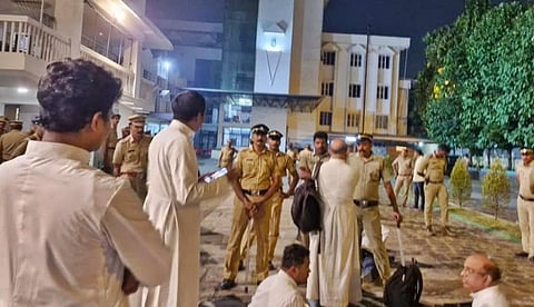 The priests had been protesting outside the bishop’s house for three days, objecting to decisions made regarding the celebration of the liturgy.