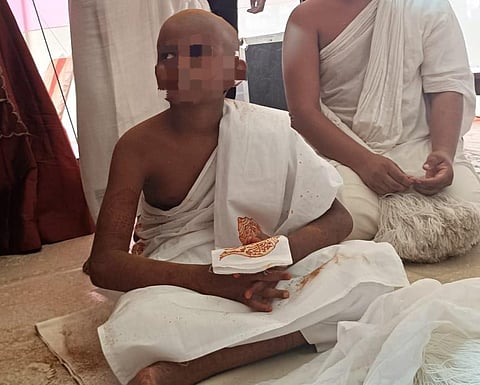 The complainant alleged that the minor belongs to an impoverished family in Gujarat, and his parents reportedly "sold" their child in exchange for money, leading to his forced induction into monkhood.