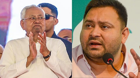 Bihar Chief Minister Nitish Kumar and former Deputy Chief Minister Tejashwi Yadav