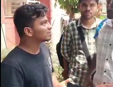 The BAPSA members confronted Shivang Dubey and asked him how he dared commit such an atrocity against Dalit communities.