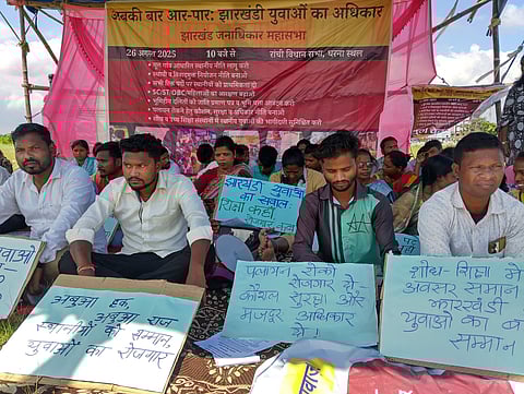 The protesters, representing the frustrations of Jharkhand’s youth, called for immediate action to secure their future and preserve their identity.