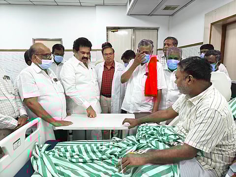 The MP alleges that the Union government is conditioning the release on Tamil Nadu's acceptance of the National Education Policy (NEP) 2020, which the state's DMK government has opposed for its perceived centralization and impact on regional education systems.