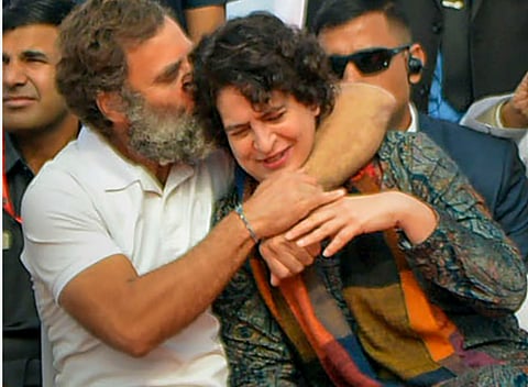 The Minister's comments were seen as a veiled swipe at Rahul Gandhi, who is often photographed hugging or kissing his sister Priyanka at public rallies and events.