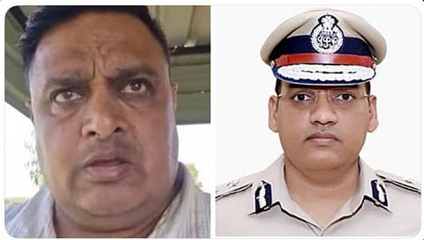 ASI Sandeep Kumar (L), whose body was found in a room at a field in Rohtak, stated in a video that the late IG Puran Kumar (R) started targeting cops on the basis of caste and he started giving posts to corrupt persons from his community.