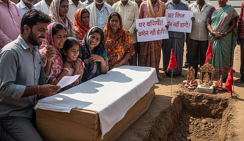Villagers have allegedly opposed the burial, both in the public cemetery and on the family’s private land, issuing threats of physical assault and property damage.