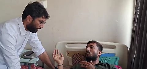 In a video statement circulated on social media by MLA Mevani from Rajkot Civil Hospital, Vadaicha alleged that he was tortured without any formal FIR being filed against him .