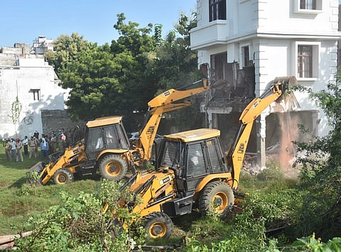 LDA Bulldozers Bring Down Illegal Buildings Of Mafia-Turned-Legislator Mukhtar Ansari