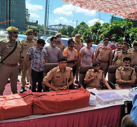 Noida Police Arrests Four With 3 Kg Gold, 27 Mobile Phones, 63 Laptops, 96 Cheque Books And What Not!