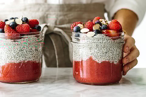 Chia Seeds Fruit Pudding: Health And Taste Put Together