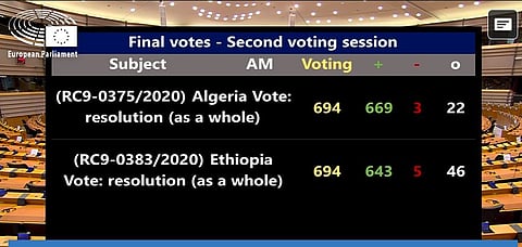 European Parliament Votes An Emergency Resolution On The Deterioration Of Freedoms In Algeria