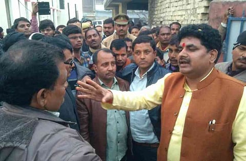 Power Drunk BJP Legislator In UP Insults Officer, 'Kicks Up' Controversy