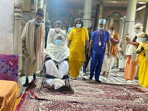 After A Month In Hospital, Mahant Nritya Gopal Das Back In Ayodhya