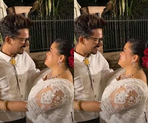 Bharti Singh And Harsh Spotted At Aditya Narayan's Wedding reception