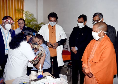COVID Vaccine Drive Launched In Uttar Pradesh, Yogi Thanks PM And Scientists