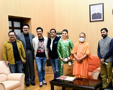Cast Web Series 'Inspector Avinash' Meet UP Chief Minister Yogi Adityanath