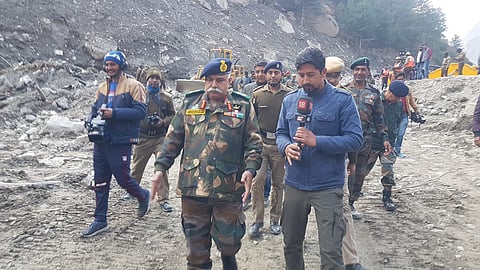 DG BRO Visits Joshimath to take Stock of Damages Due to Glacier Burst