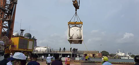 Forty Metric Tonnes Of Liquid Oxygen Arrives In Mangalore From Bahrain