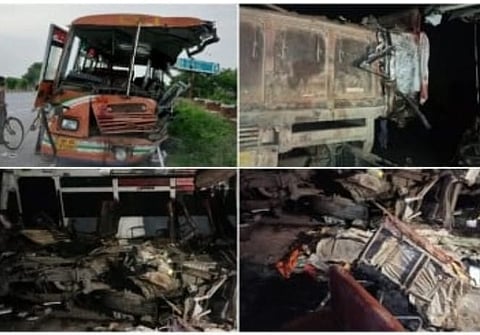 Three Killed, Two Dozen Seriously Injured In Road Mishap In Etawah
