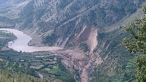 Hill Slides In Himachal's Lahaul-Spiti Damming River Chandrabagha, Downstream Villages Evacuated