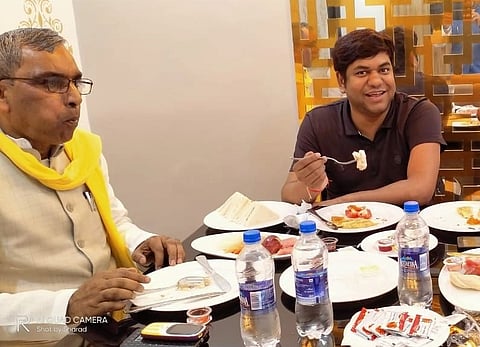 OP Rajbhar Meets Vikassheel Party Chief Mukesh Sahani