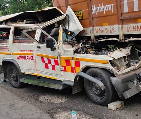 Two Killed In UP As Ambulance Carrying A Dead Body Rams Into Stationary Truck
