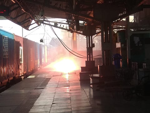 Electricity Cable Bursts Into Flames At Prayagraj Railway Junction, Big Tragedy Averted