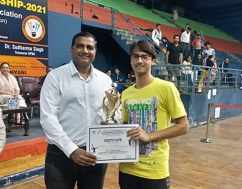 Siddhartha Mishra Wins Men’s Single Title At District Badminton Championship