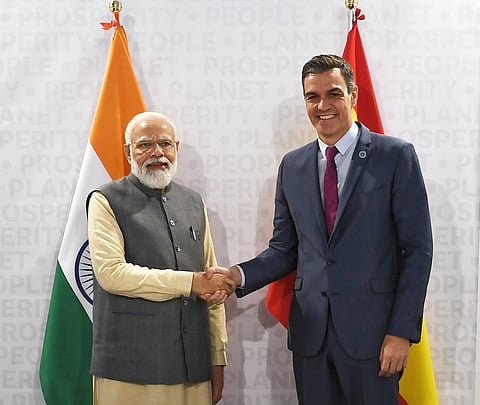 Modi Meets His Spanish Counterpart In Rome, Seeks Increase In Bilateral Trade