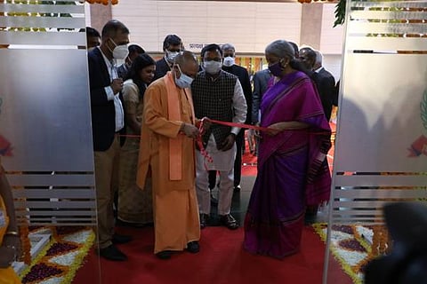 Yogi, Nirmala Sitharaman Inaugurate Income Tax Department’s Office Complex At Lucknow