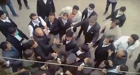 Ruckus In Police Station Premises In Prayagraj After Scuffle Between Two Lawyer Groups