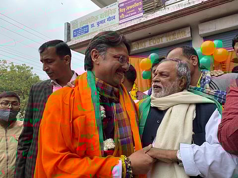 SP Heavyweight In Lucknow Sharda Pratap Shukla Joins BJP